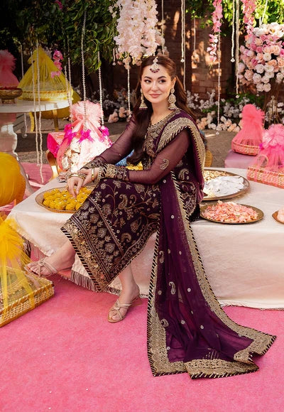 Designer wear Luxury Chiffon Embroidered 3 piece Unstitched