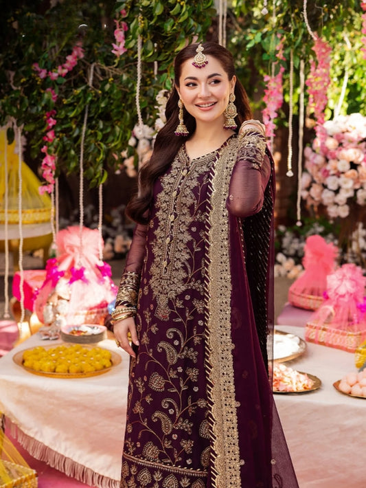 Designer wear Luxury Chiffon Embroidered 3 piece Unstitched