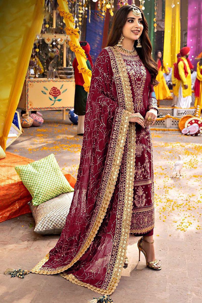 Designer wear Embroided Shalwar Kameez Dress 3 Pcs