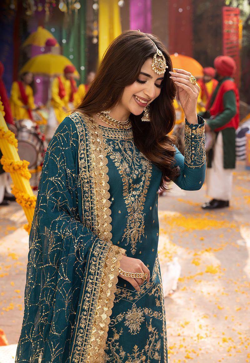 Embroided Designer wear Dress 3 Pcs