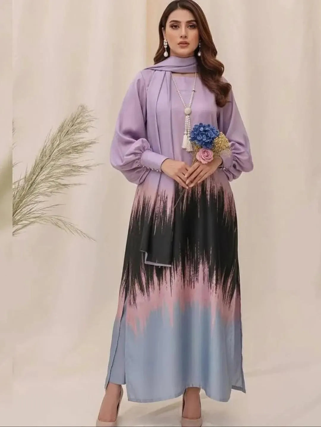 Charmeuse Silk Shalwar Kameez Dress