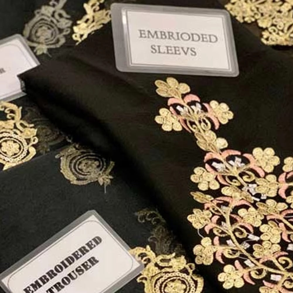 Designerwear Embroidered Velvet Suits Unstitched 3 Piece ME0013- Winter Collection