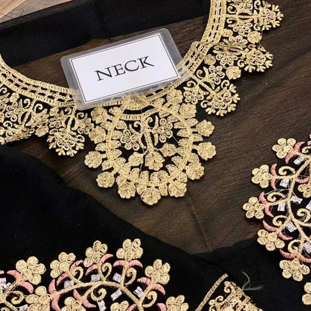 Designerwear Embroidered Velvet Suits Unstitched 3 Piece ME0013- Winter Collection